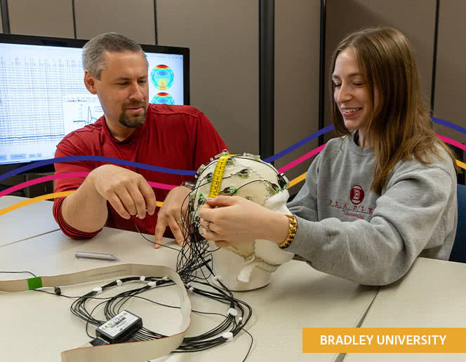 Bradley University student and professor